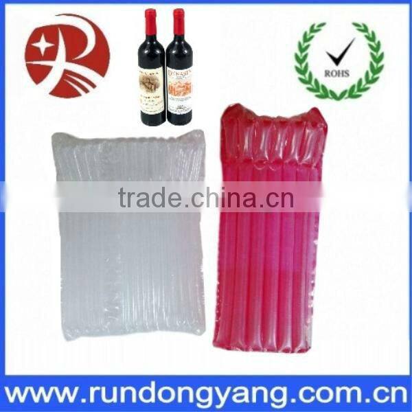 Christmas clear plastic air bubble red bubble bags for wine bottles