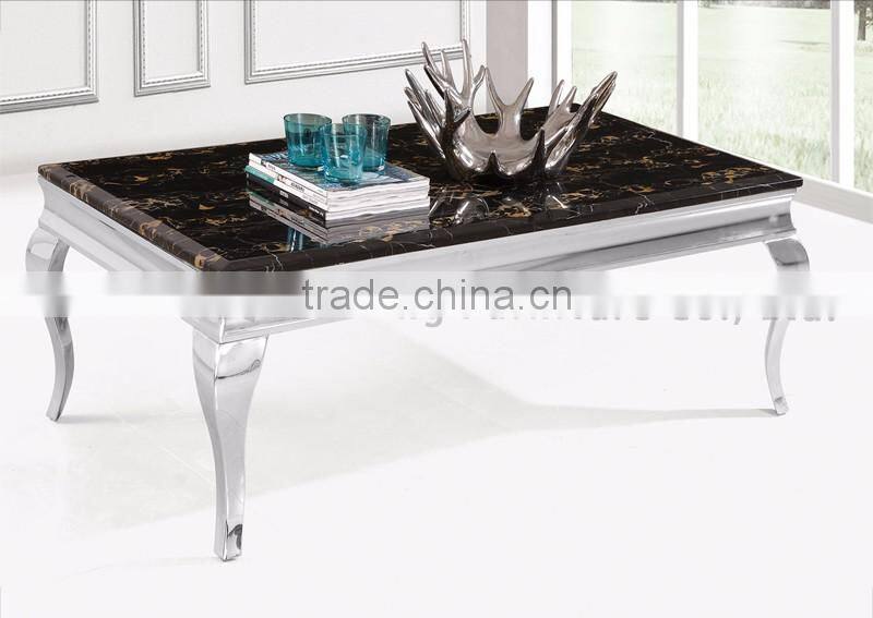 newest model coffee table with black marble top