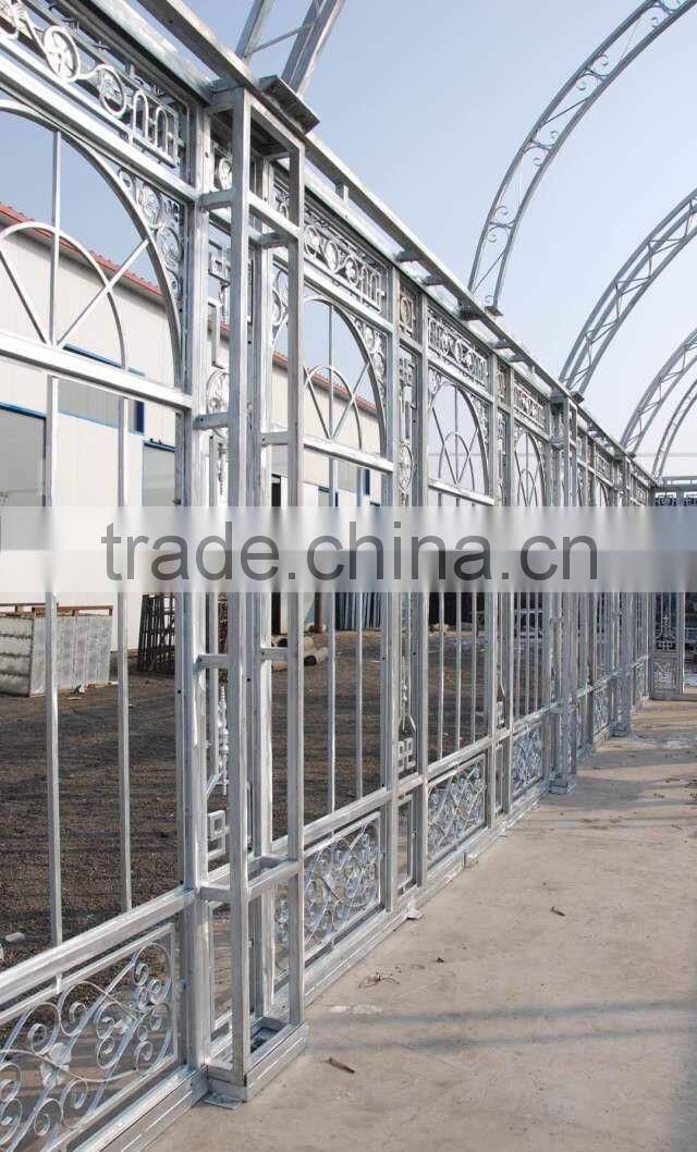 Trade assurance Galvanized steel frame garden greenhouse