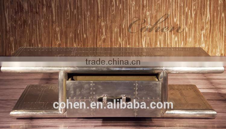 Modern design high cost-effective aluminium aviator coffee table foshan factory direct sale