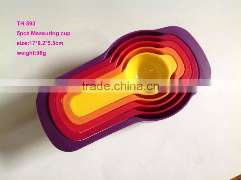 5pcs Mix bowl, 5pcs plastic kitchen Prep Set, Measuring Cup