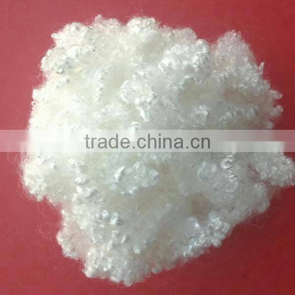 Hollow Conjugated polyester fiber 15D*51mm siliconized pattern raw white for filling