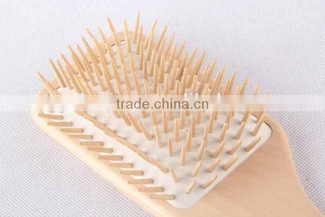 127 holes square wooden message comb /hair brush