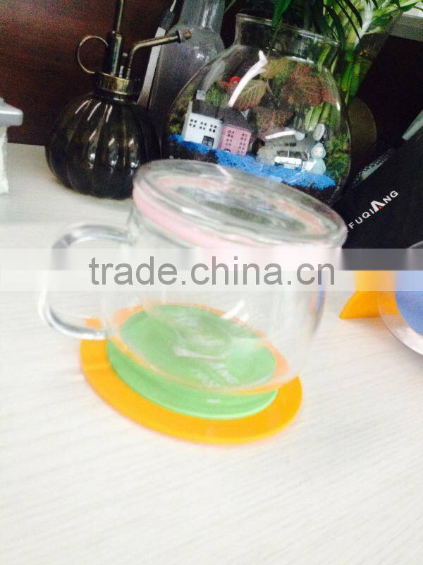 FQ-145 Plastic cup coaster coffe cup mats glass cup coaster set