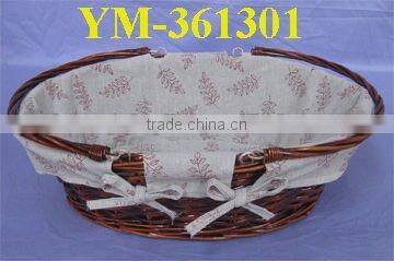 foldable willow shopping basket