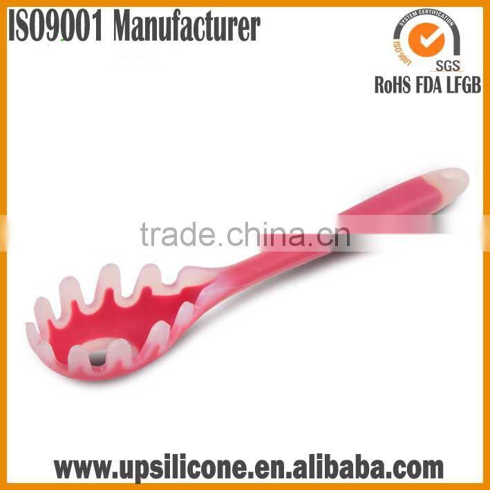 Silicone Pasta Fork in Hygienic Solid Coating, Spaghetti Fork with Bonus Cooking Tips