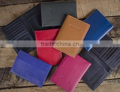 anti thief New arrival logo custom faux leather cheap passport holder