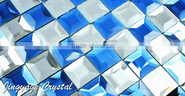 Diamond 5 surface mix color glass mosaic tile 30*30mm crystal mosaic