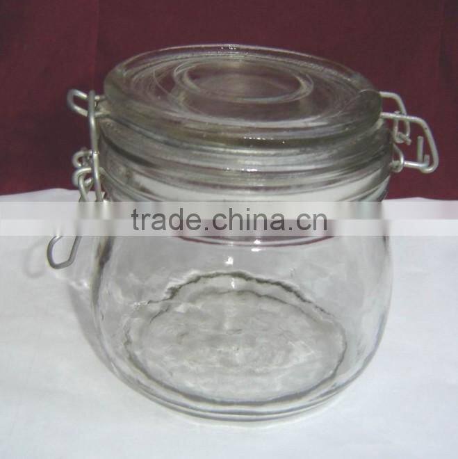 European style glass candy jar