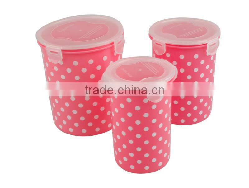 Cylindrical Shape Microwave PP Plastic Food Storage Container