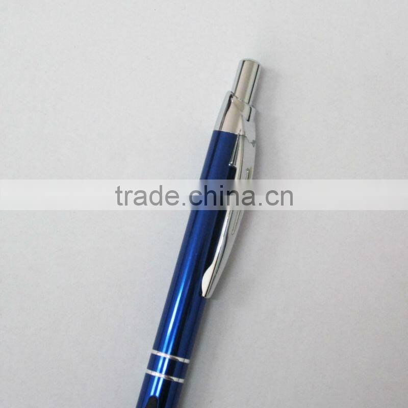 special design aluminum barrel ball point metal pens with rubber grip