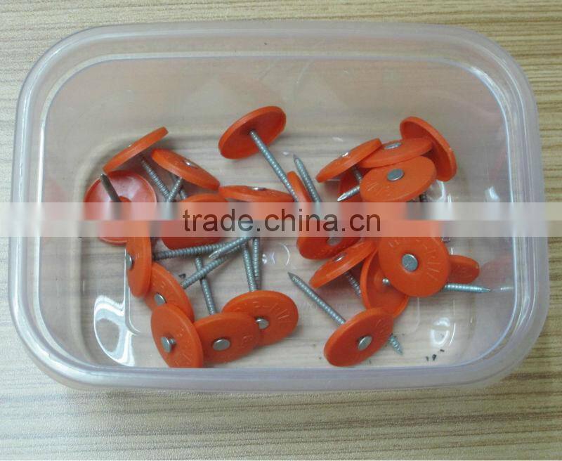 Color EG Plastic Cap Nails / Plastic Cap Roofing Nail