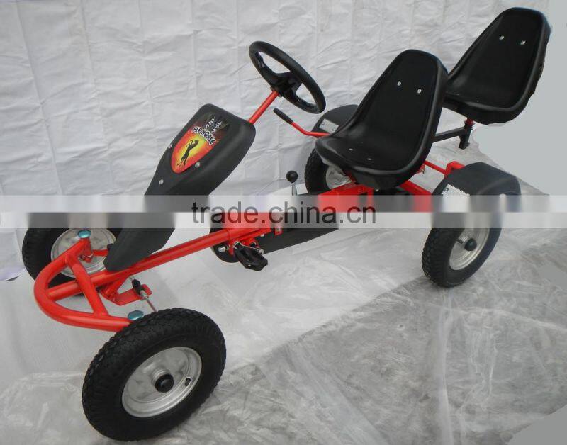 adult pedal go kart two seater with CE certificate