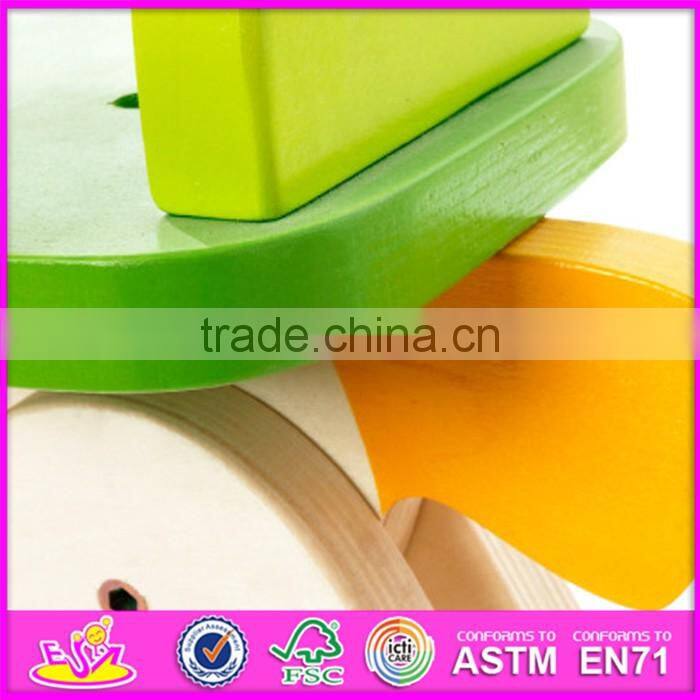 2017 new design children funny wooden ride on horse toy W16D108