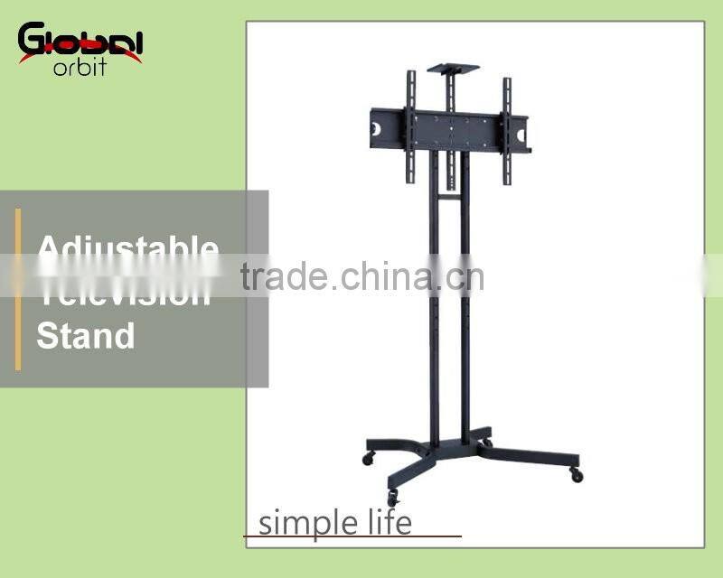 Mobile TV screen display stand, TV shelf trolley with 4 wheels