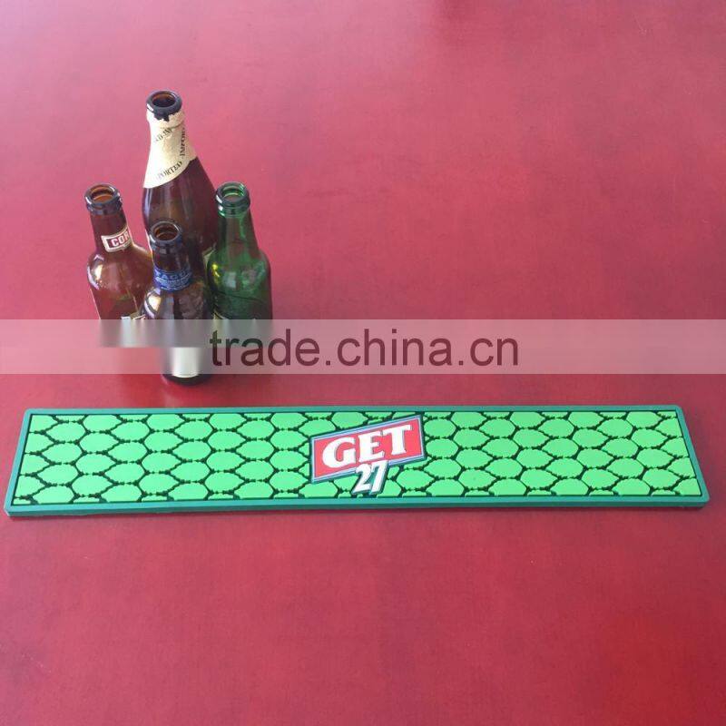 soft pvc bar mat factory custom rubber beer rubber mat with logo