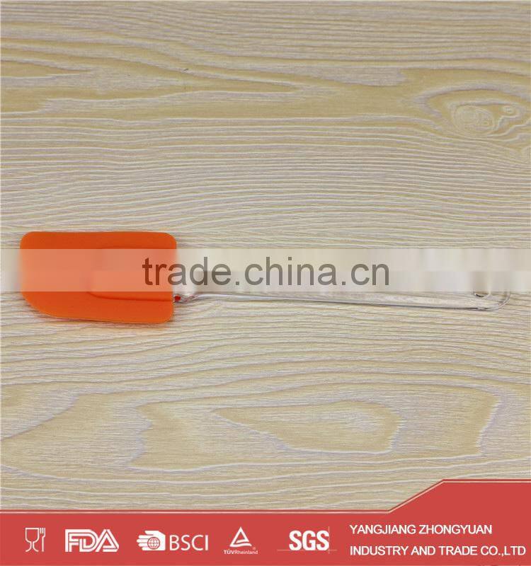 baking tools silicone scraper with long plastic handle
