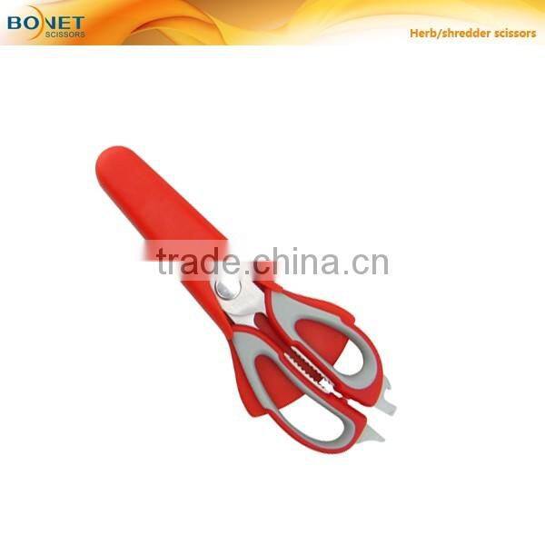 S52033T 9" meat cutting tool Titanium coating kitchen scissors with plastic handle