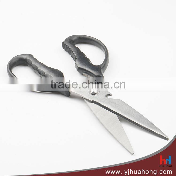 Multi purpose kitchen scissors with cracker,bottle opener scissors