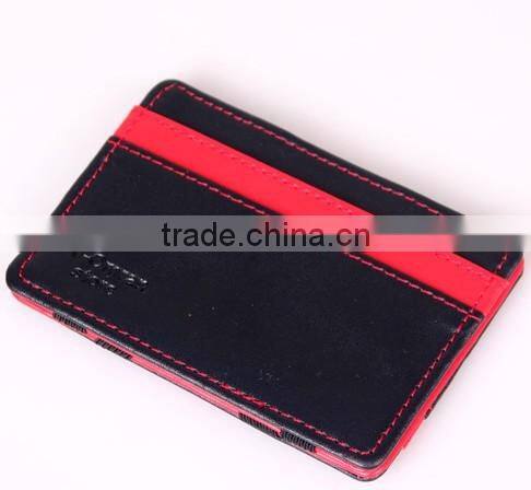 PU Leather Elastic Trick Fold Wallet Magic Money Clip