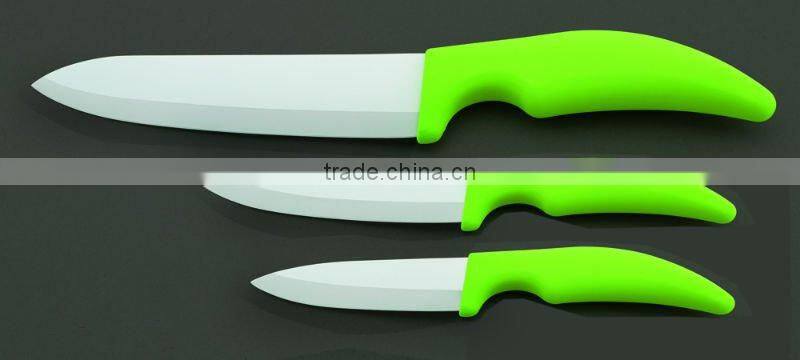 colorful handle ceramic kitchen knife set