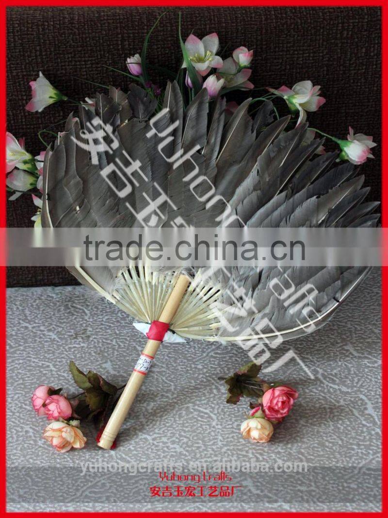Portable Kongming Feather Hand Fan Good Quality Feather Fans