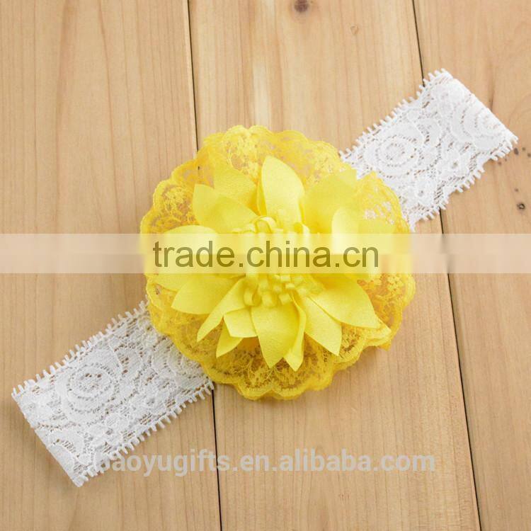 Hot Scolour 10PC Babys Headband Hairband Elastic Wave Point Bowknot Photography