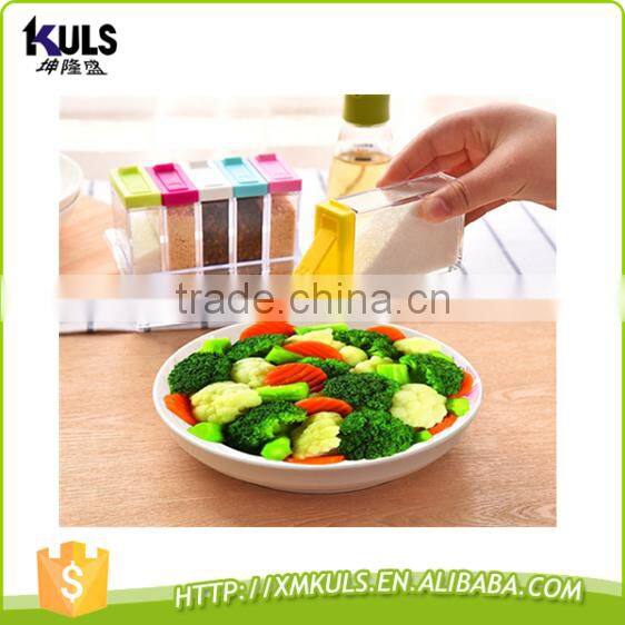 Creative transparent plastic condiment box kitchen storage box