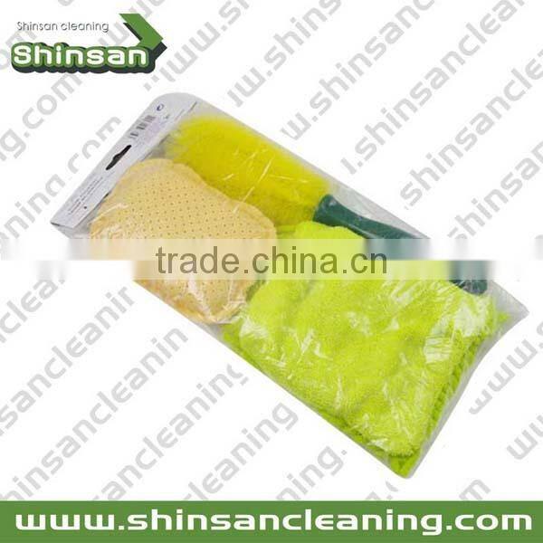 Hot selling 3pcs car body kits for car wash /car cleaning kit set/car cleaning kit microfiber