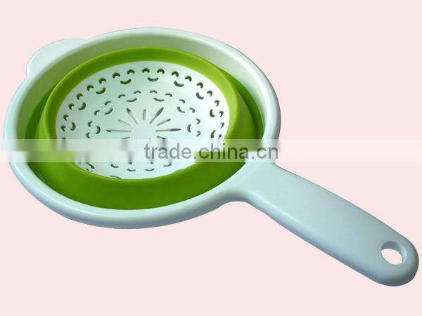 Round Collapsible Kitchen PP Plastic Rice Sieve
