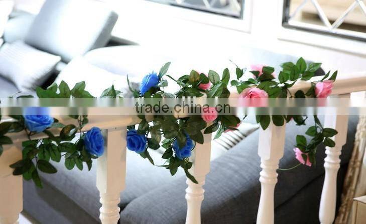 artificial blue rose flower garland/vine