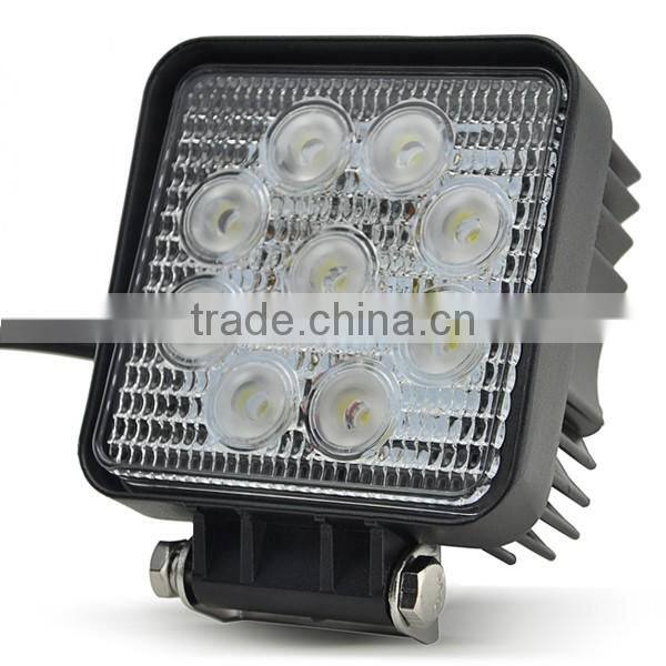 mini 90mm 27w square led working lamp 110v forklift safety driving light