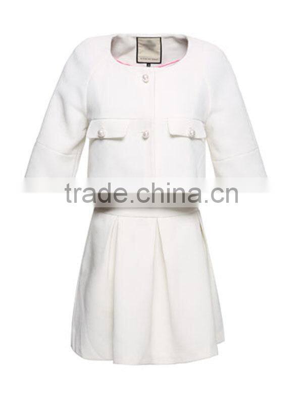 latest design new style pocket fake two pieces junior winter clothing