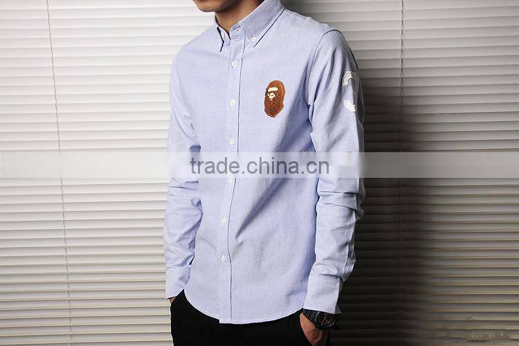 2015 Fashionable 100% Cotton Shirt Embroidered Shirt for Men