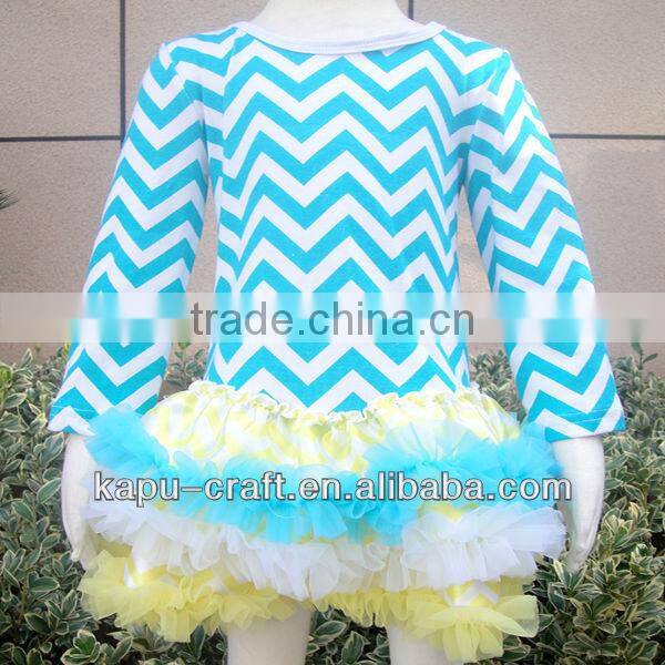 New fashion cotton kids clothing wholesale chevron dresses