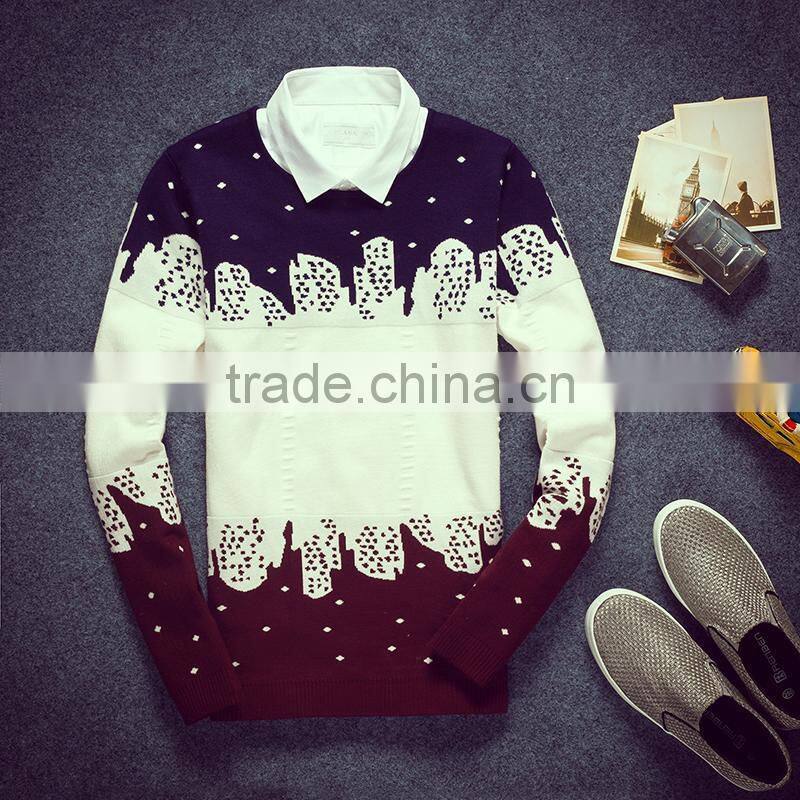 GZY 2015 hot selling men blank sweater korean style sweater