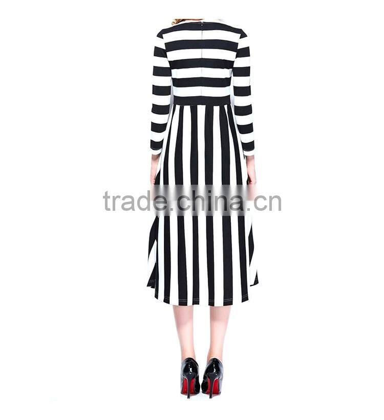 Maxnegio digital full printed maxi long sleeve women casual dress