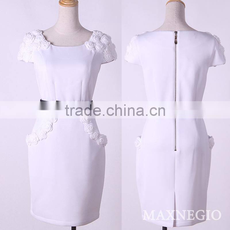 OL office ladies plain blue white yellow uniform dresses on sale