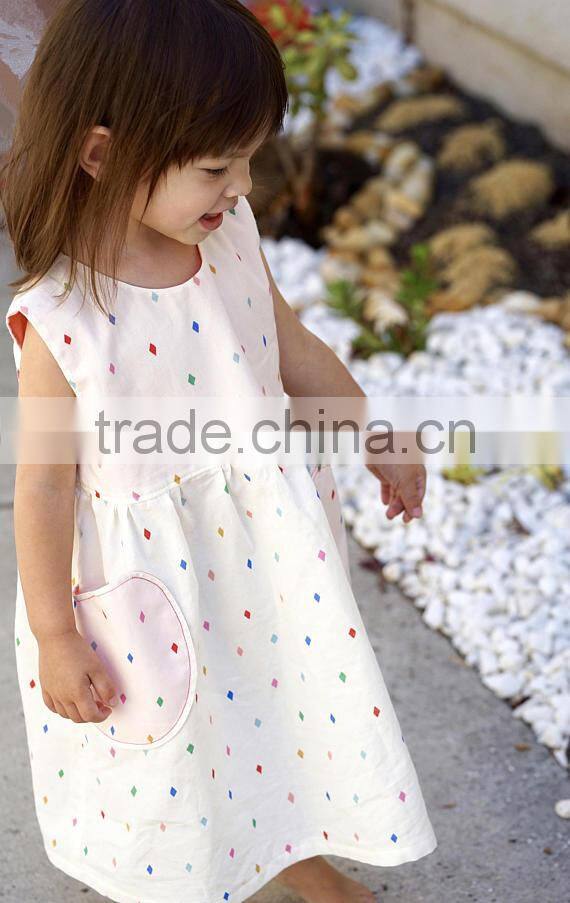 2017 latest design wholesale baby Clothes one piece summer stain cheap Children's Boutique fashion pink baby girl wedding dress