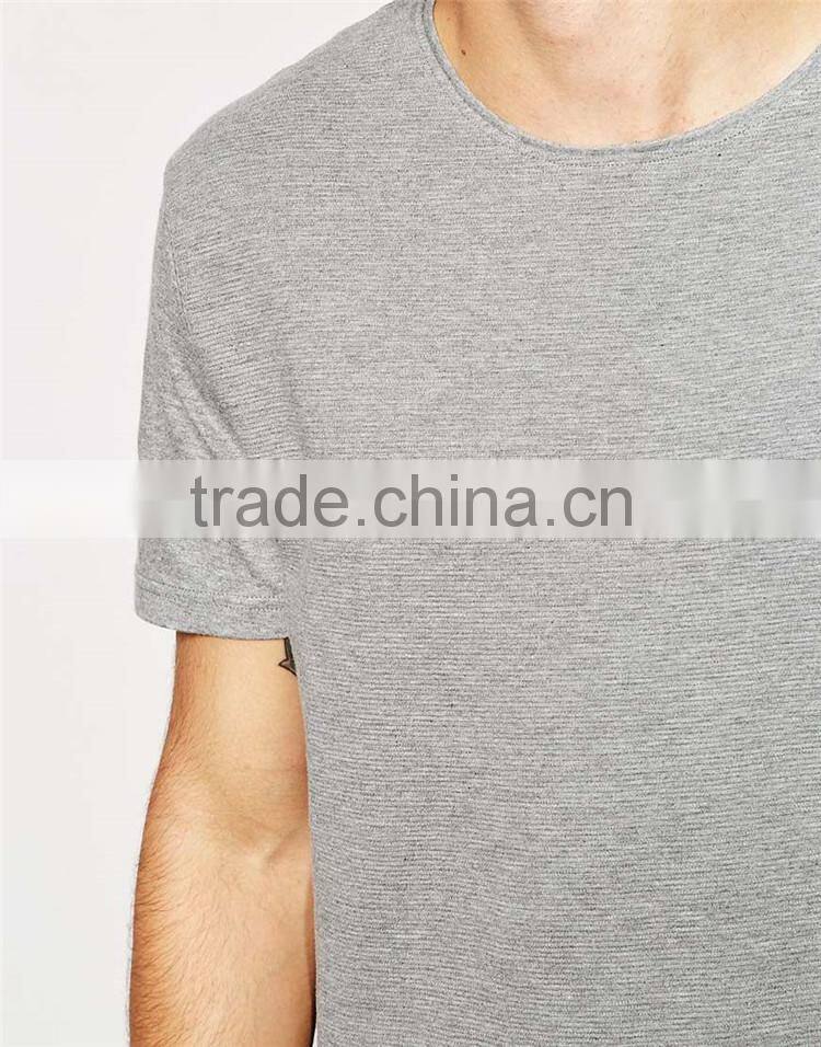 Mens cut and sew t-shirt blank grey custom t-shirt