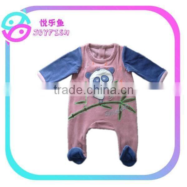 Velvet cartoons baby romper