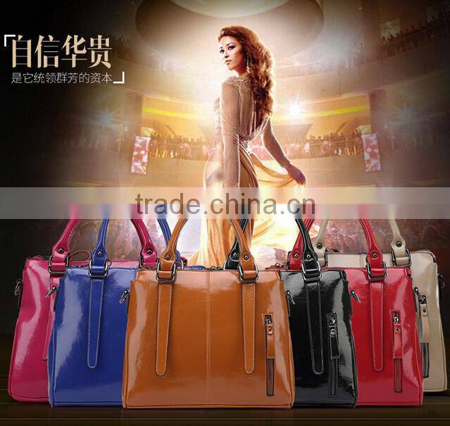 2015 trendy design ladies genuim leather shoulder bags