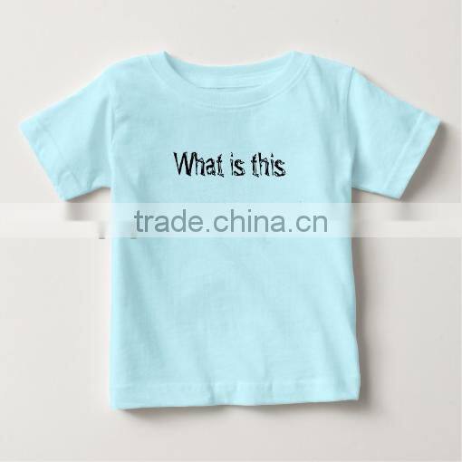 2016 wholesale infant baby children customized printed cotton t-shirt
