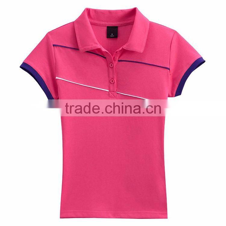 New design 95% cotton 5% spandex womens uniform bulk polo shirts