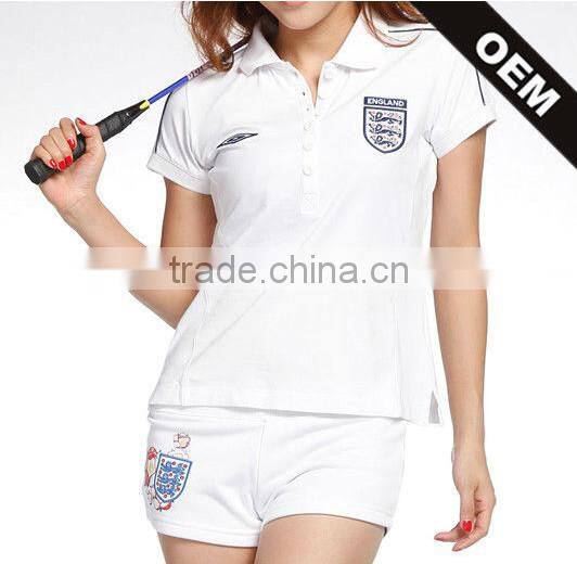 high quality embroidered white polo shirt cotton custom