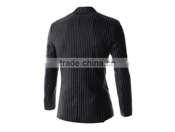 1 pc hot sale good quality 4 size for choice slim fit striped long sleeve V neck slim fit men blazer