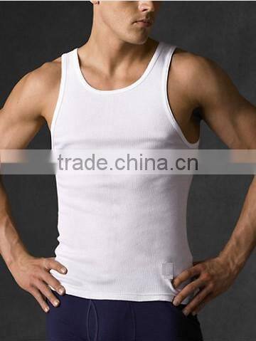 Mens cotton fitted tank tops RO02