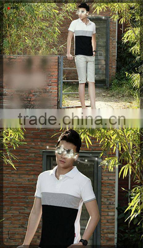 Mens Colors Patchwork short sleeve pique polo tshirts 201313