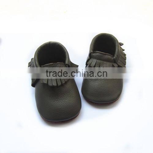 slate gray rubber sole baby moccasin shoes baby prewalker shoes