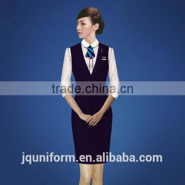 Factory OEM Processing Professional Workwear Airline Hostess Uniforms